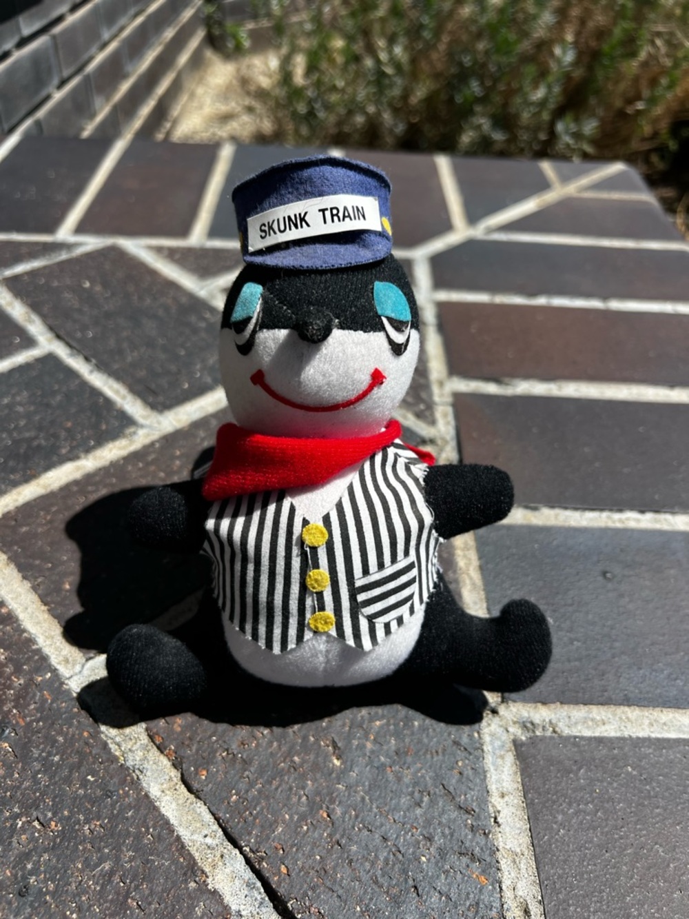 Vintage Collectible Skunk Train Conductor Dankin Dream Pets 1979 Stuffed Animal